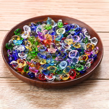 七彩琉璃水晶元宝供曼扎宝石招财开业礼品宝瓶佛像装藏七宝石彩色