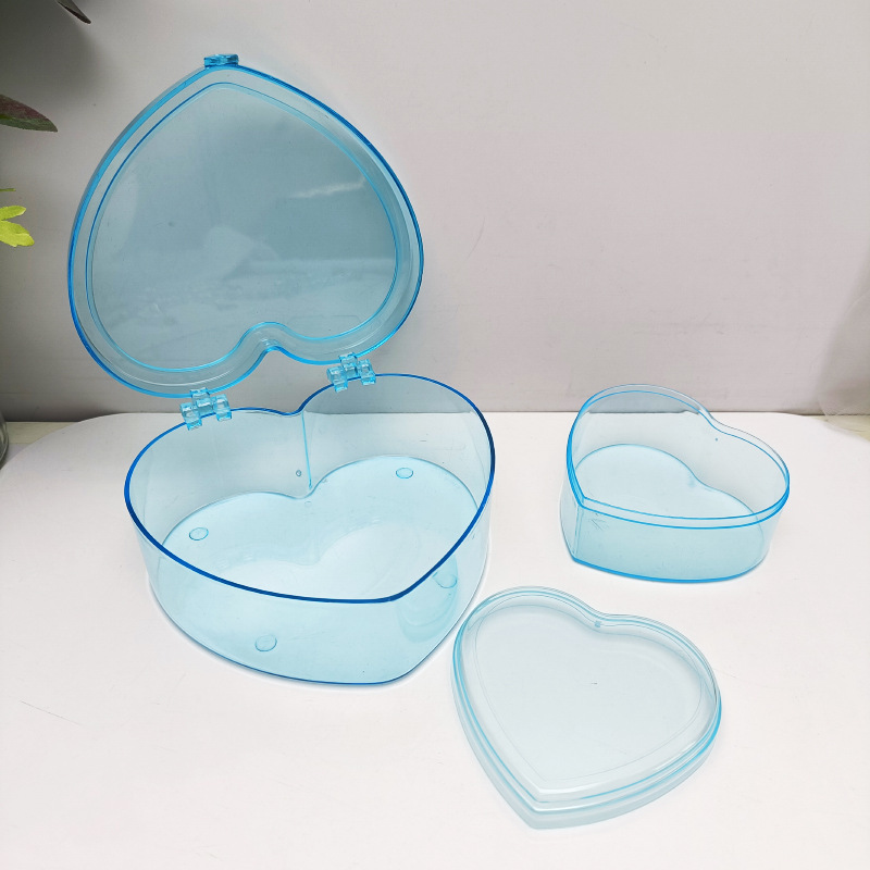 2024 New Heart-Shaped Double Layer Cake Box Children's Handmade Diy Storage Box Cream Glue Jewelry Storage Cake Box