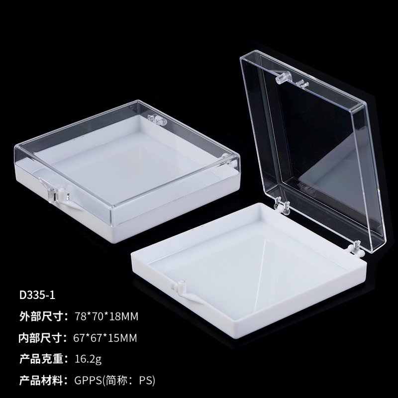 Handmade Wear Armor Storage Box Transparency Cover Acrylic Nail Tip Packing Box Epoxy Glue Transparent Display Piece