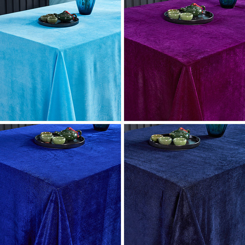 金丝绒布料加厚办公会议桌布摆地摊绒布料长方形活动展会台布