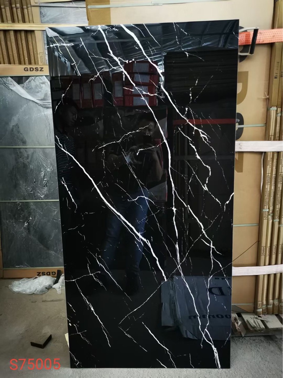 黑金花黑白根750x1500黑色瓷砖客厅背景墙门槛石地砖ktv墙砖