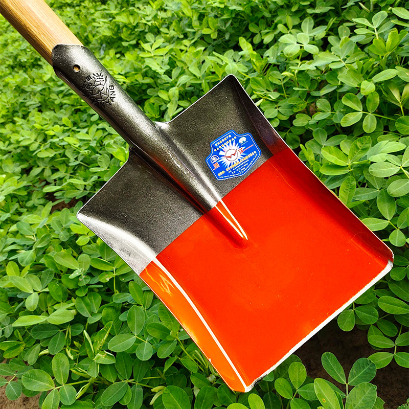 铁锹农用工具木柄大号钢锹铁锨锰钢小铲子尖头方锹挖土种地铁锹铲