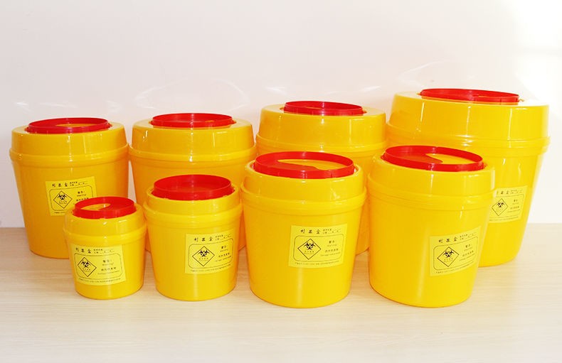 利器盒一次性锐器盒圆形医疗废物垃圾桶黄色方形医院门诊医用收纳