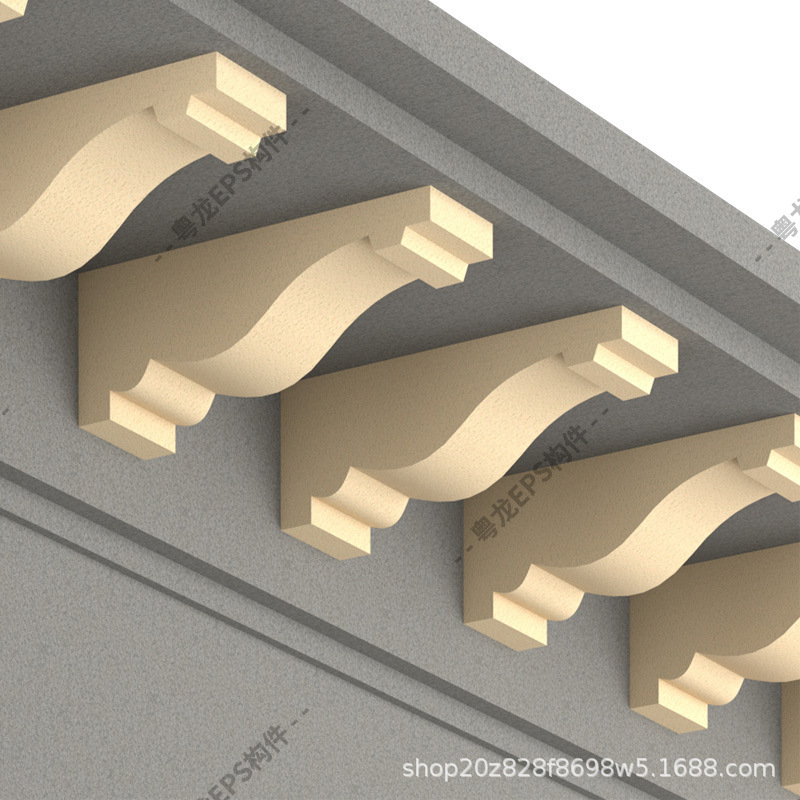 外墙eps梁托 窗套装饰构件农村自建别墅装饰泡沫檐口线腰线