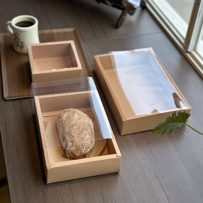 加厚抽屉盒pvc盒子长方形纸盒透明包装盒现货野餐盒现货厂家直销