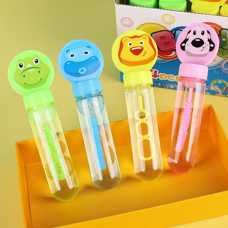 Cartoon Children's Bubble Wand Animal Bubble Blowing Toy Children's Small Bottle Machine Large Filling Concentrated Solution Water Mini