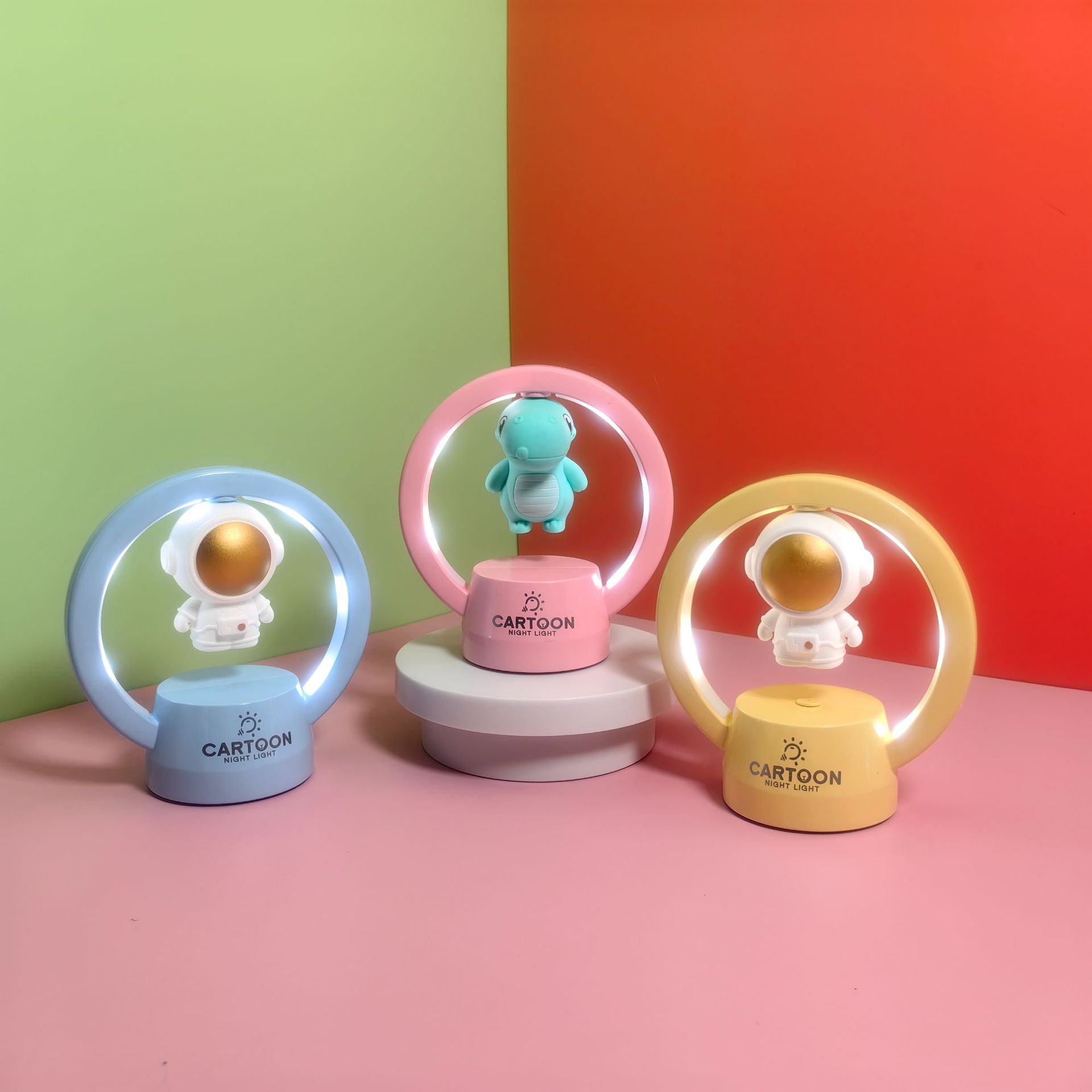 magnetic suction small night lamp children‘s handmade diy cream glue cartoon dinosaur bear magnetic suction small night lamp festival ambience light