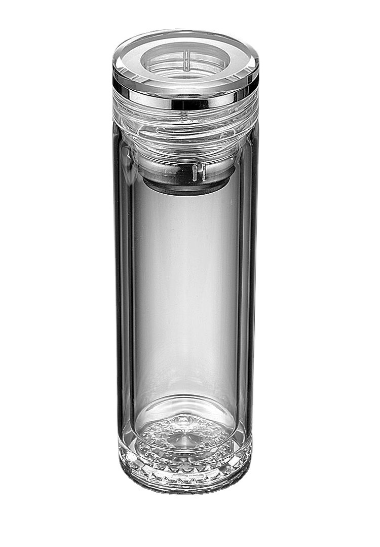 双层口杯带盖手柄杯透明高鹏玻璃水杯礼品广告刻字logo印字批发