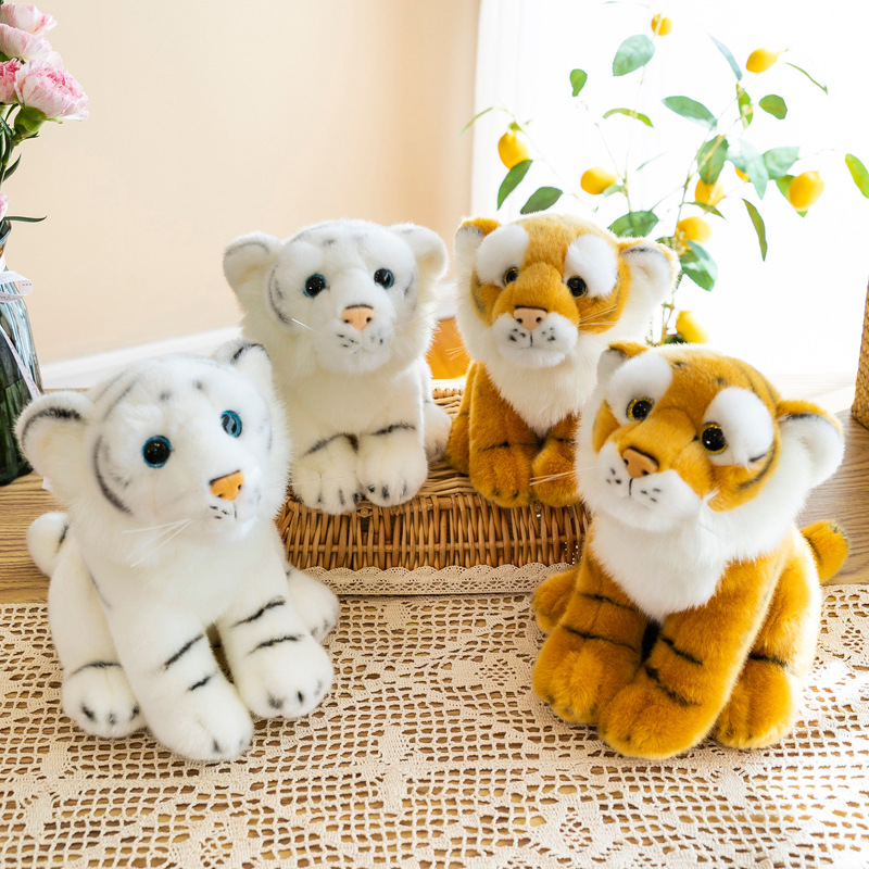跨境抖音可爱小老虎娃娃公仔毛绒玩具儿童白虎布娃娃批发-阿里巴巴