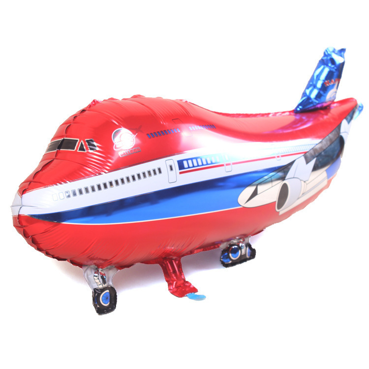 Large Children's Balloon Inflatable Toy Aircraft 42*82 Aircraft Story Aircraft Cartoon Aluminum Foil Aluminum Film Balloon