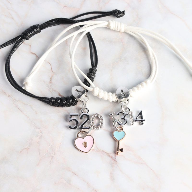 手链感应纪念便宜情侣发光好手链海誓山盟情侣一对清新情侣手链