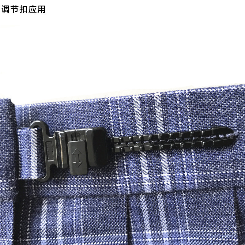 16mmjk制服腰间调节按压扣黑色塑料尼龙手缝滑动鞋扣调节帽扣
