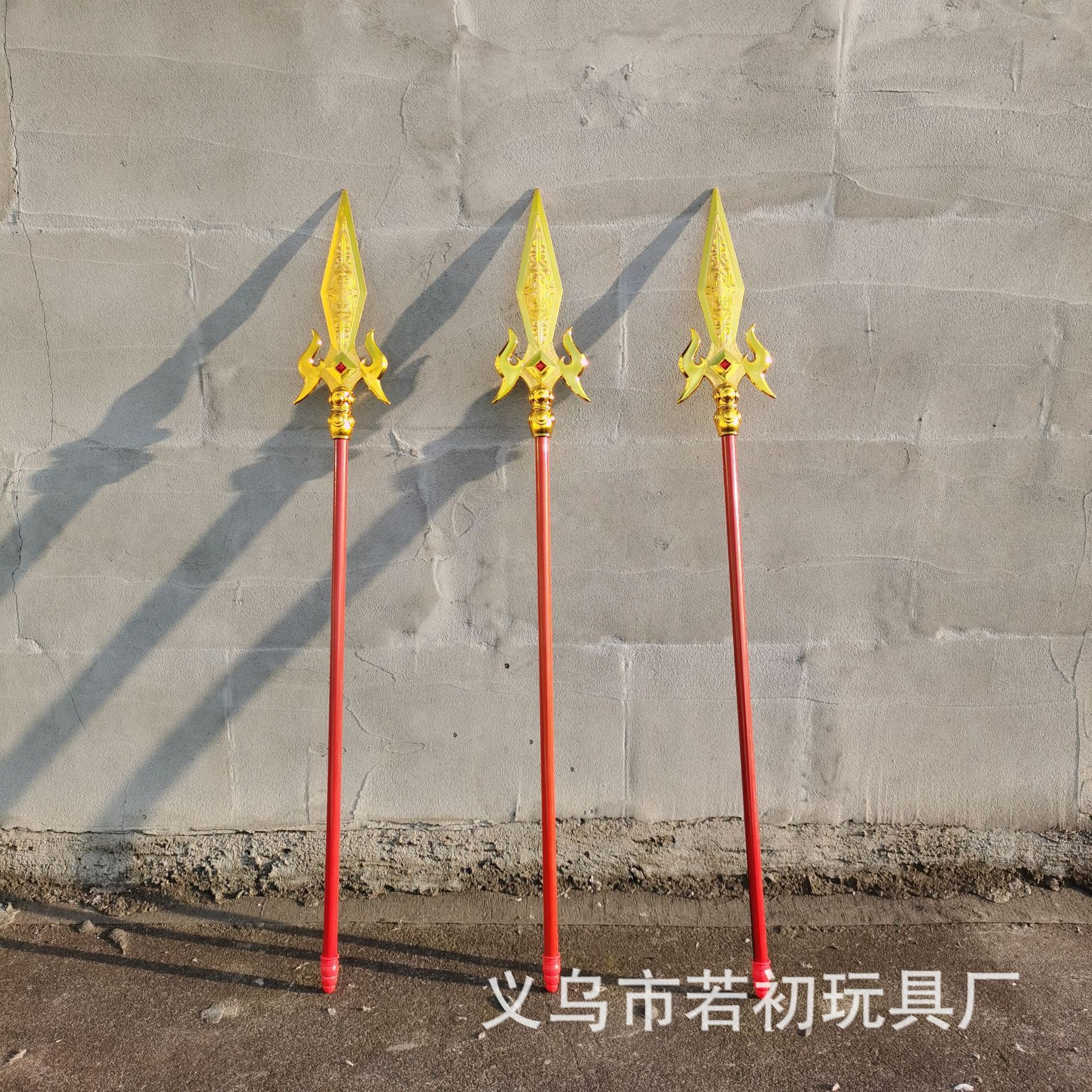哪吒火尖枪红杆红缨枪舞台表演道具三国兵器景区热销可拆卸新枪