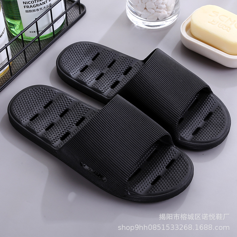 Slippers Men's Summer Bathroom Bath Quick-Drying Household Non-Slip Leaking Hollow Hole Men's Sandals Women's