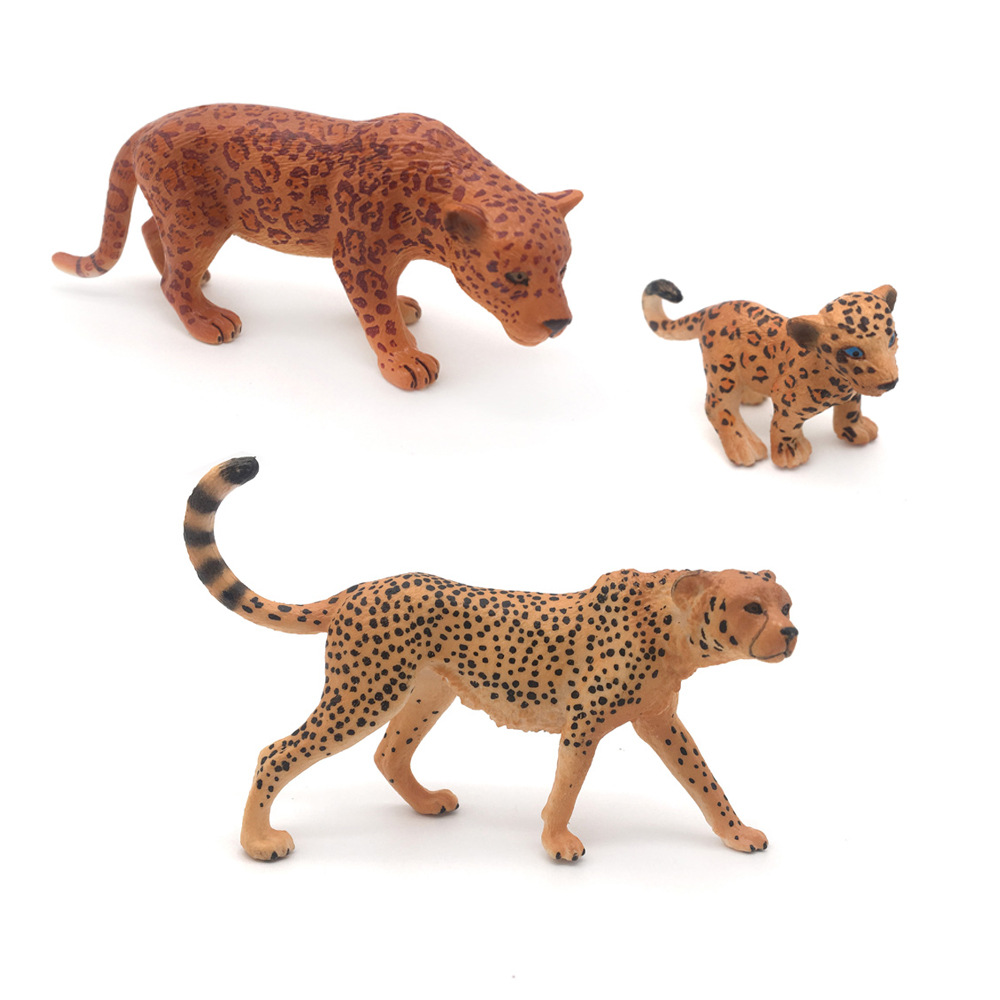 批发仿真非洲猎豹美洲豹模型 pvc静态豹子摆件玩具