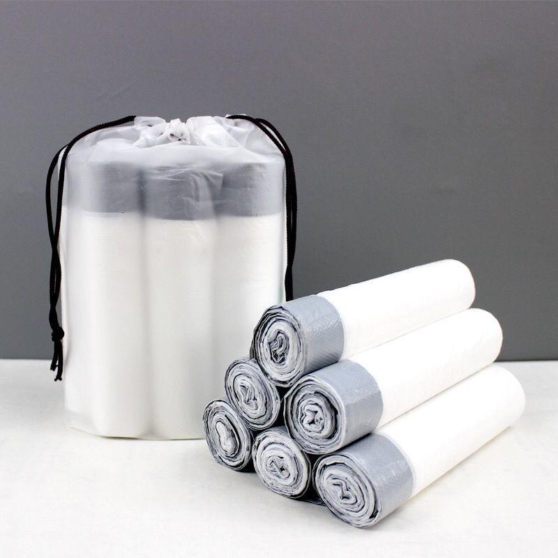 垃圾袋抽绳式家用塑料袋加厚大号垃圾袋带提手拉绳收口垃圾袋家用