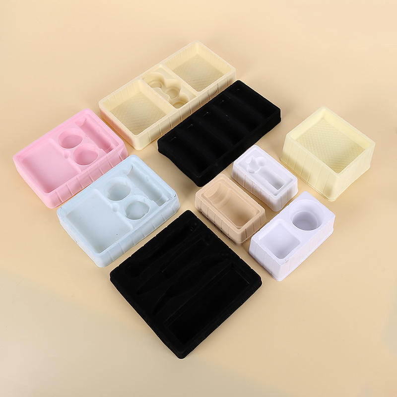 多规格塑料内托包装盒定制 黑色植绒茶叶内包装盒 化妆品包装容器