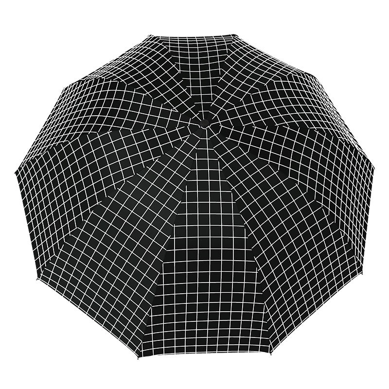 Umbrella Folding Sun Protection Umbrella Rain Dual-Use Large Large Sun Umbrella Female Uv Protection Plaid Umbrella Wholesale