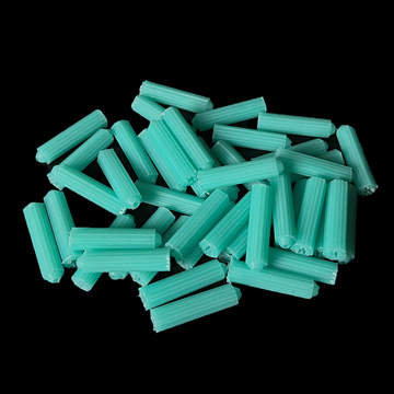 蓝色塑料膨胀管 加粗6mm胶粒 涨塞胀塞直通散装胶塞螺丝申罗磊