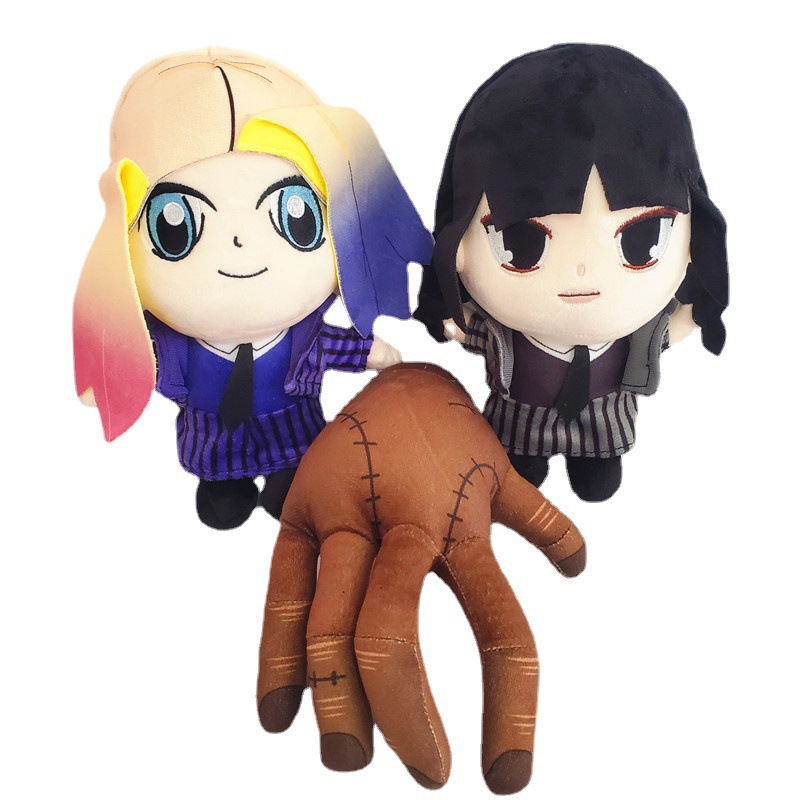 跨境新品 adams wednesday plush 亚当斯星期三玩偶公仔毛绒玩具