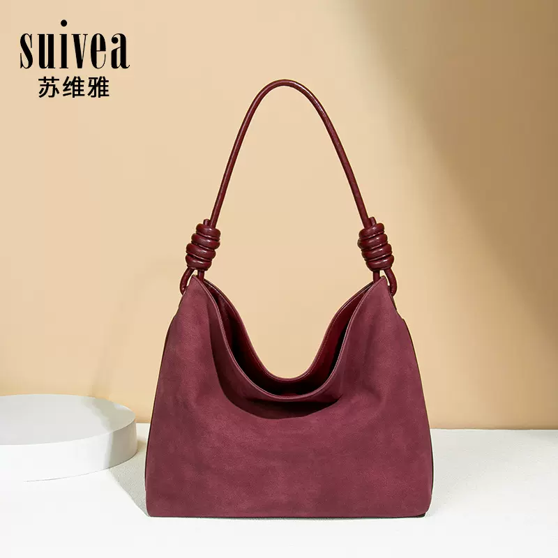 老钱风磨砂hobo腋下包女大容量托特包中古包松弛感慵懒单肩大包包