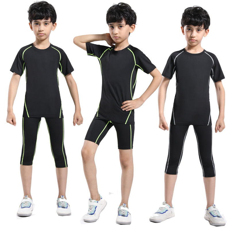 new running sports quick-drying top boys and girls tights training wear football basketball base clothing thermal clothes