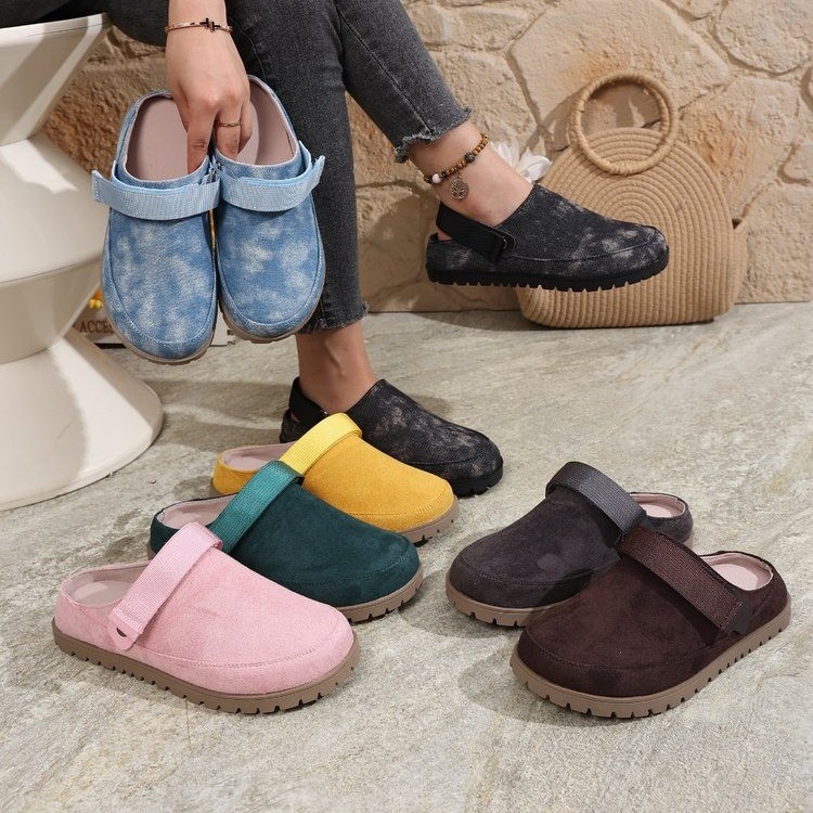 41大码女士软木底拖鞋跨境外贸包头半拖勃肯鞋软底罗马鞋厂家批发