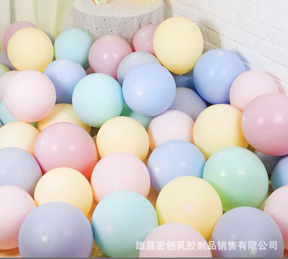 Wholesale 2.2G Macaron Color Series 100 Balloons Children's Party Decorations Scene Layout Birthday Decoration