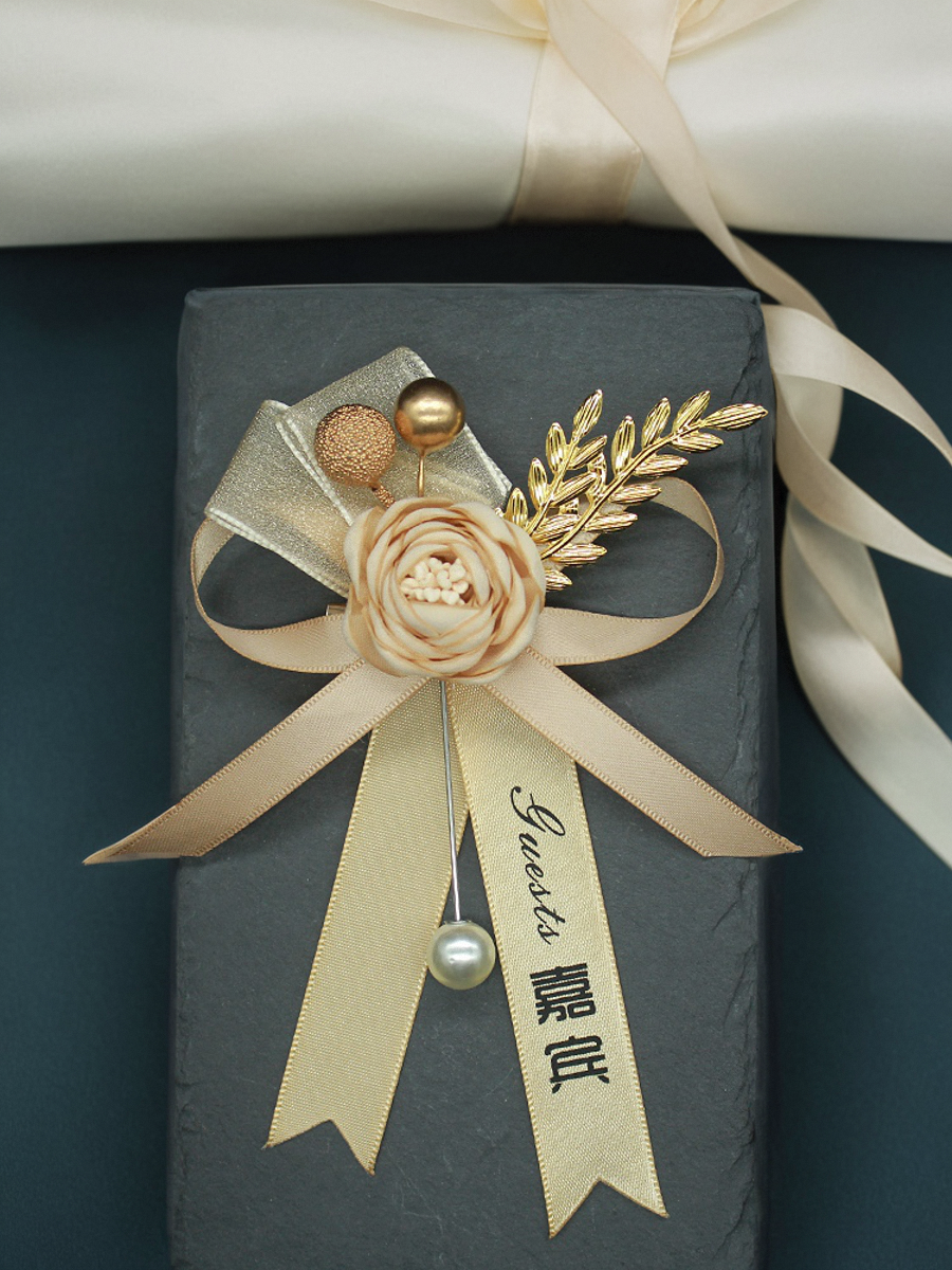 商务会议开业庆典高档胸花司仪迎宾贵宾嘉宾送亲迎亲胸针年会襟花