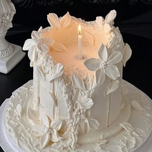 网红人间白月光创意烛台蛋糕女神刮刀花硅胶模具生日蛋糕
