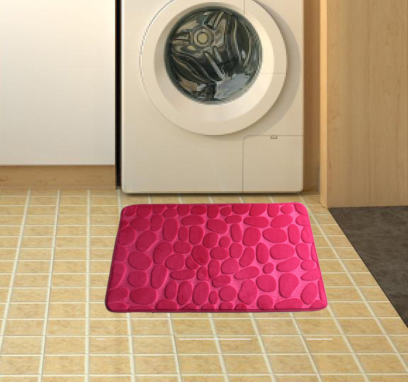 Cross-Border Delivery Amazon Hot Sale Cobblestone Toilet Three-Piece Suit Bathroom Absorbent Non-Slip Carpet Floor Mat