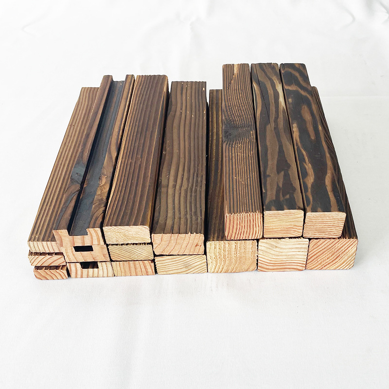 碳化木防腐木龙骨户外庭院露台木地板栅栏花园仿古木条木方长条