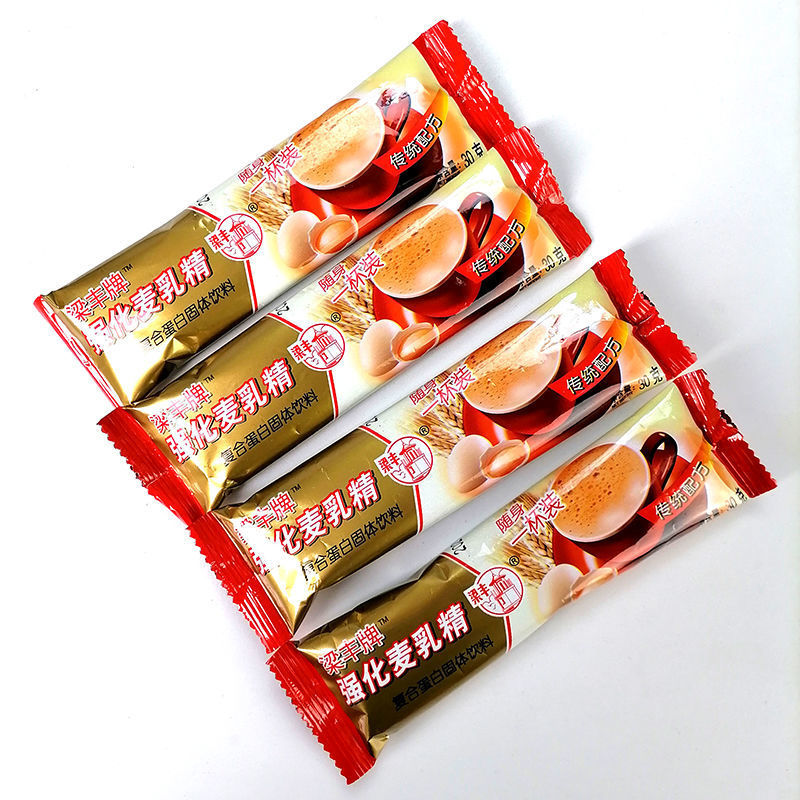 梁丰强化乐口福麦乳精老式传统怀旧零食浓香可口蛋白固体饮料冲饮