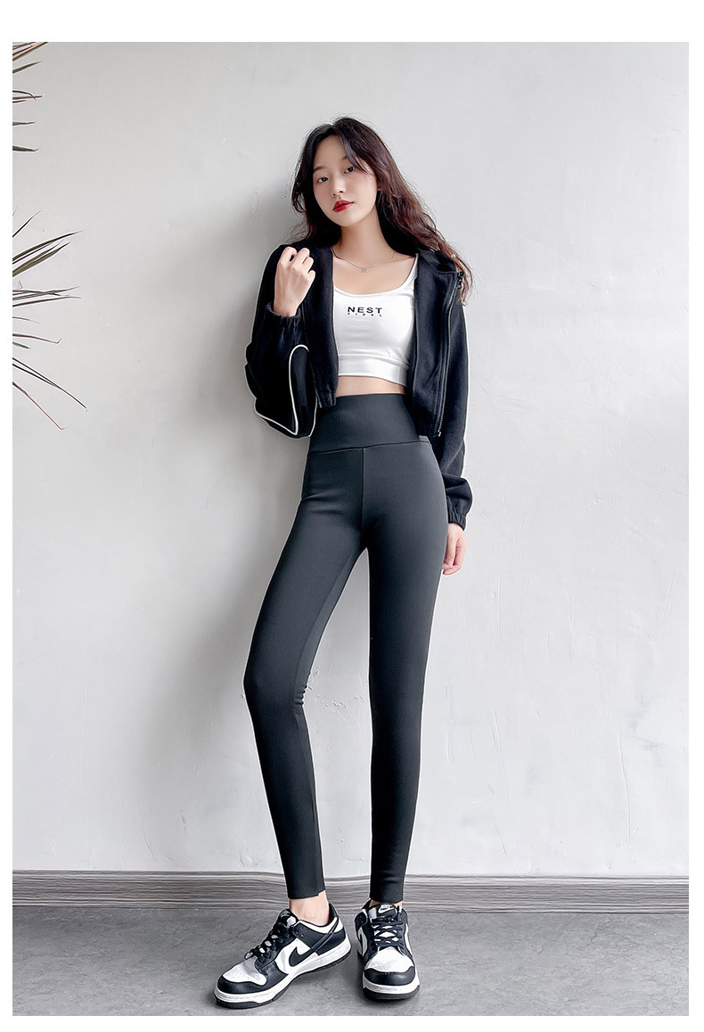 200斤大码芭比女裤子外穿黑色棉裤打底裤秋冬季加绒加厚胖mm保暖