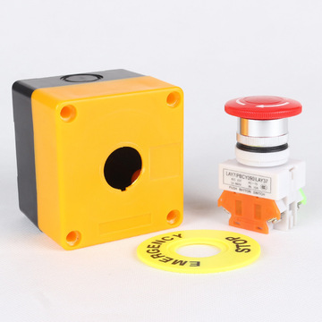 ly37急停按钮开关控制盒电梯紧急防护罩停止保护罩防水按钮盒