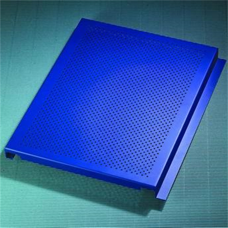 氟碳蓝色 仿木纹冲孔 网格细孔铝合金单板 颜色孔径纹理大小可选