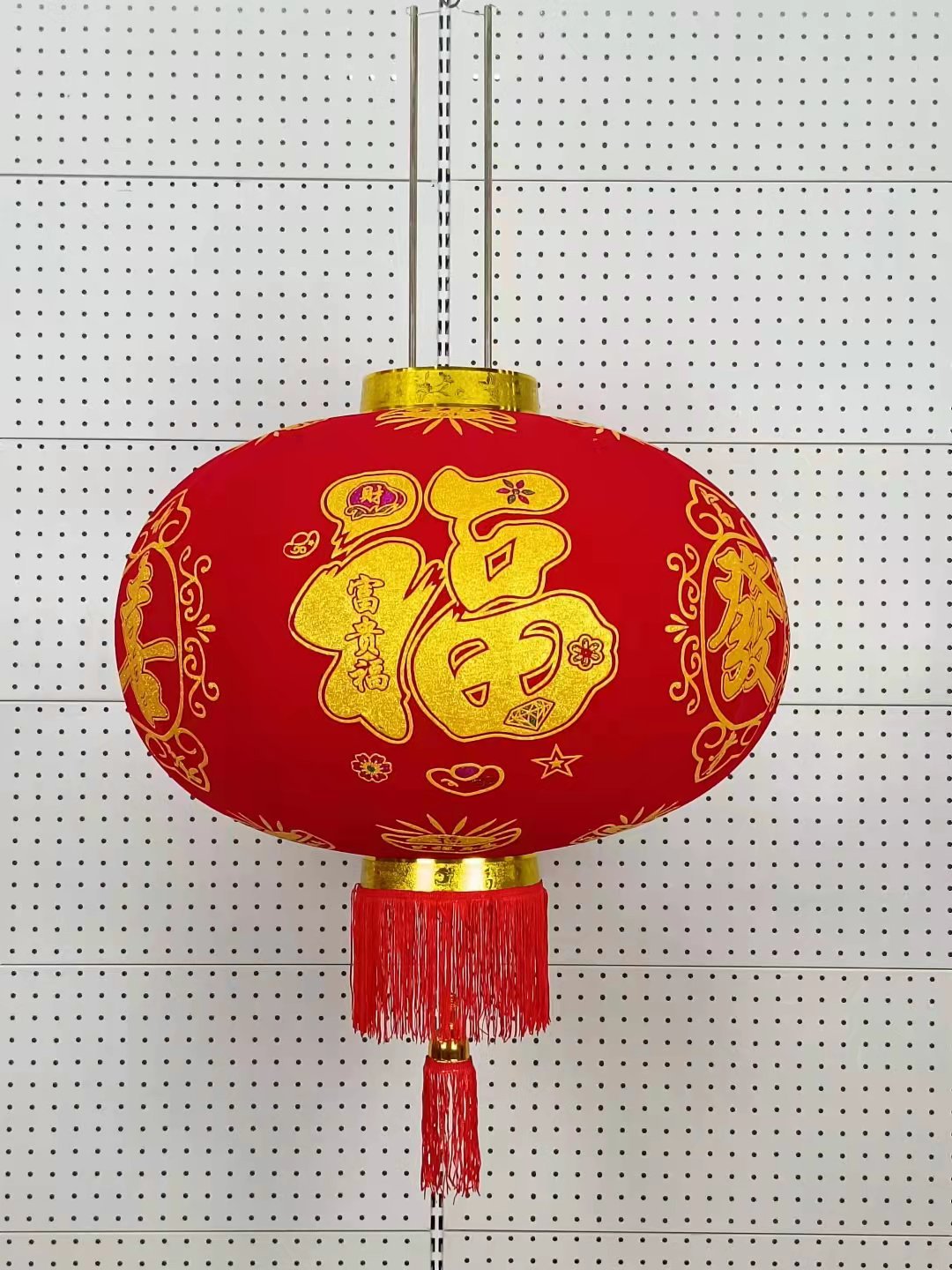 新年新款灯笼k金恭喜发财植绒灯笼节日装饰喜庆春节灯笼批发