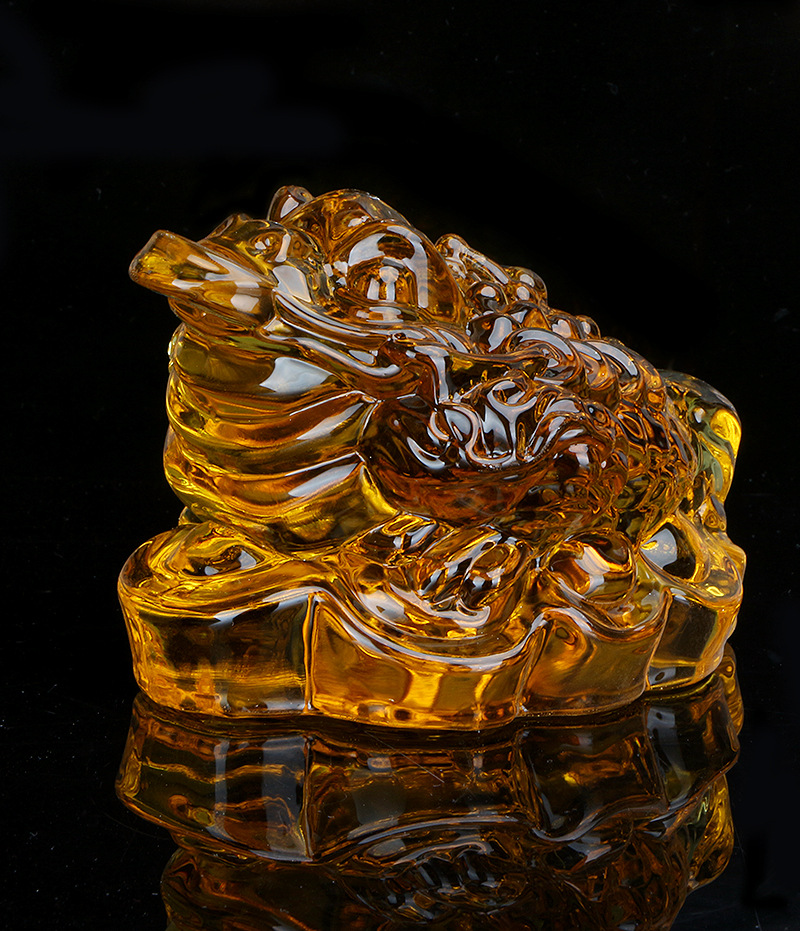 新款招财水晶金蟾客厅摆件旺财转运招财进宝家居装饰开业礼品批发