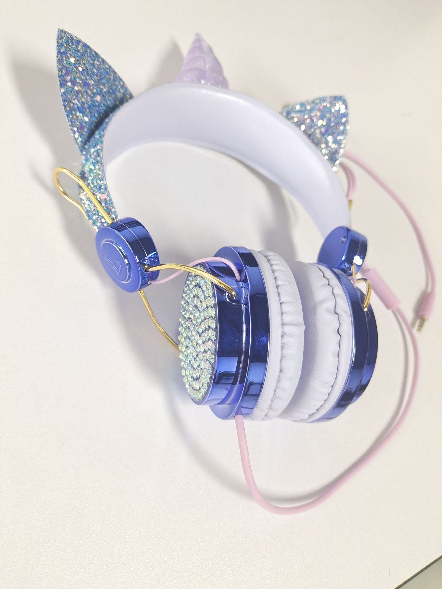 私模独角兽耳机批发 跨境卡通头戴电脑耳机 爆款有线耳唛儿童耳机