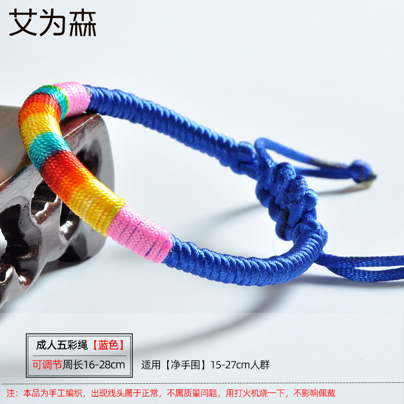 Dragon Boat Festival Colorful Rope Bracelet Dorje Knot Baby Children Carrying Strap Men and Women Hand-Woven This Animal Year Red Rope Wholesale