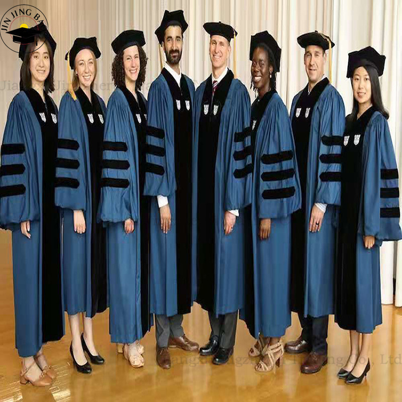 亚马逊货源国外大位学士服导师服男女大学生毕业学院风礼服