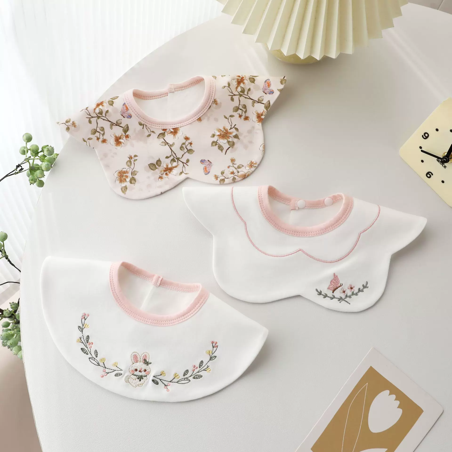 婴儿口水巾纯棉a类围嘴新生婴幼儿男女宝宝夏季薄防水围兜围脖