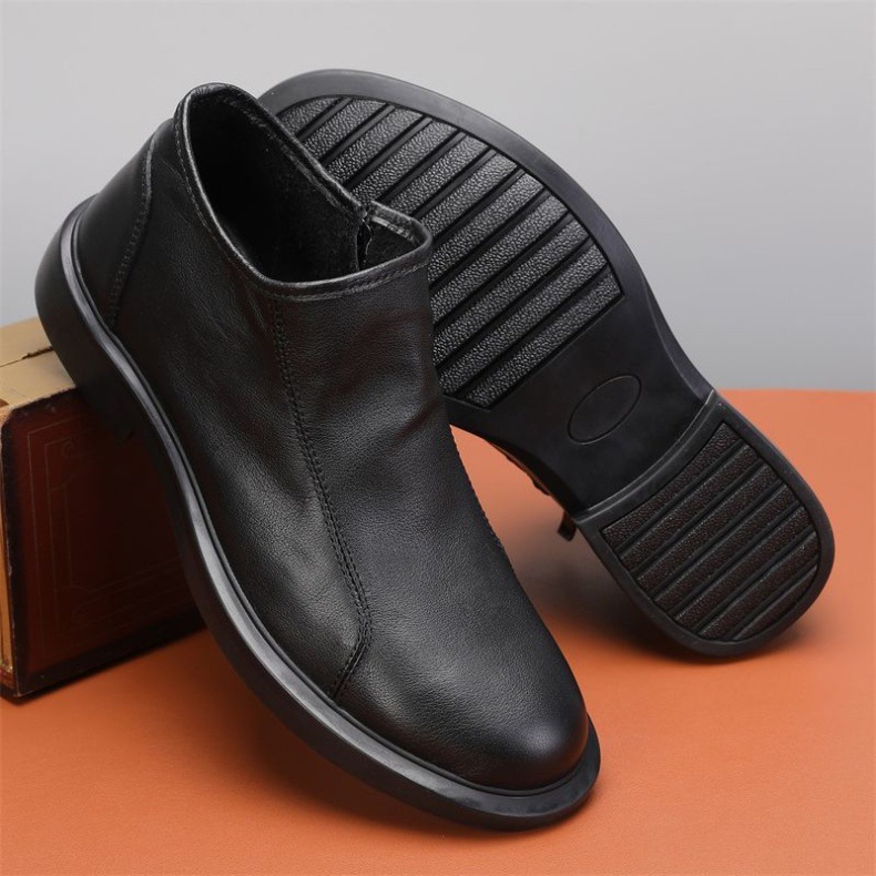 切尔西马丁靴男真皮头层牛皮外贸高帮鞋透气休闲单层皮鞋时尚男靴