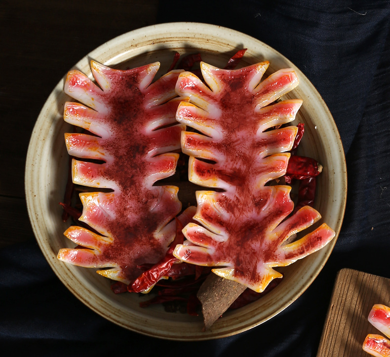 厂家批发仿真鱿鱼模型假鱿鱼须玩具铁板小鱿鱼巨型道具海鲜食物大