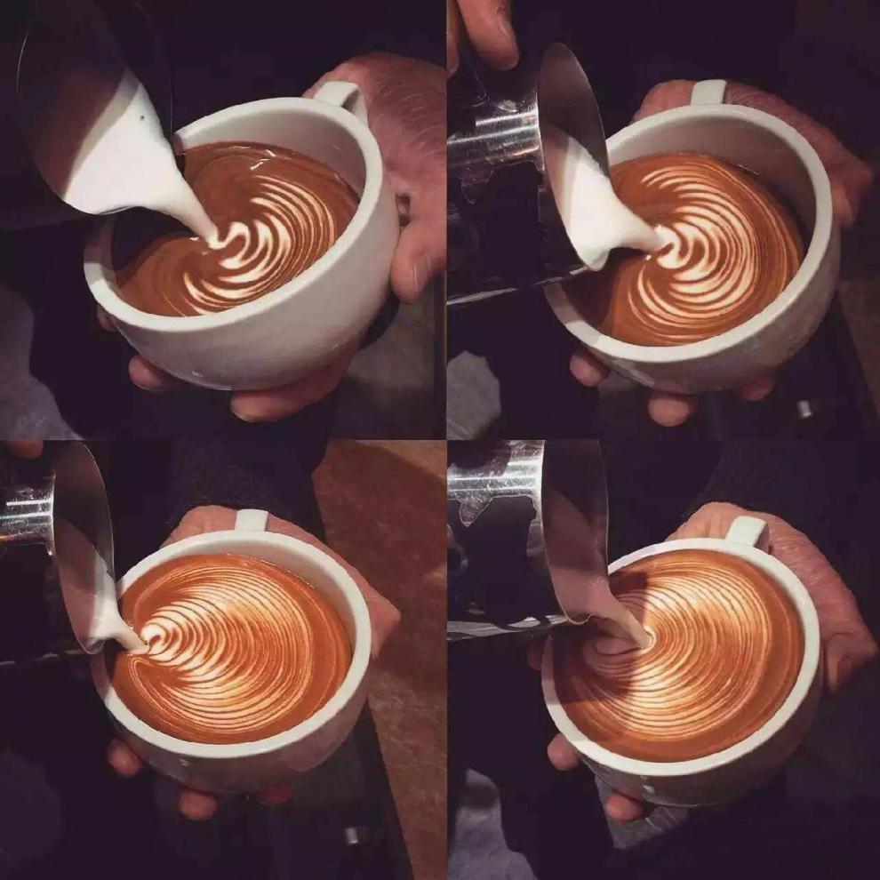 拿铁杯比赛花式大口卡布奇诺美式拉花杯压纹泽田350ml批发