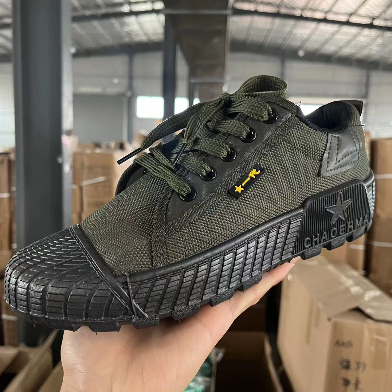 One Piece Dropshipping Low-Top Cloth Shoes Liberation Shoes High-Top Canvas Worker Training Shoes Shoes Outdoor Training High-Low Top Construction Site Shoes