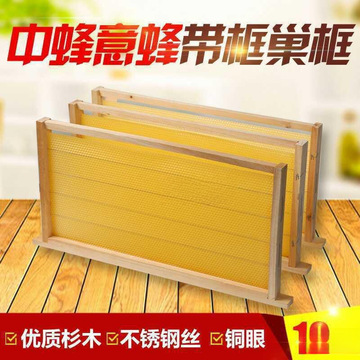 带框巢础成品巢框中蜂意蜂杉木巢基蜜蜂巢框蜂箱养蜂工具包邮全新