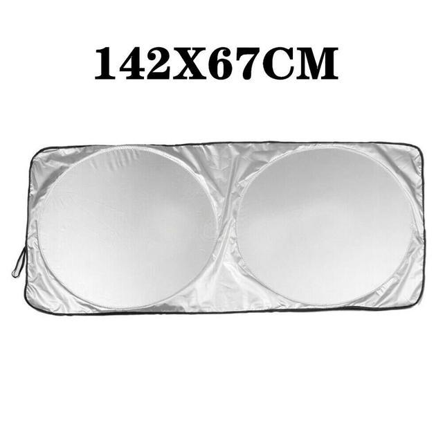 Double Ring Sunshade Silver Tape Sun Block Sunshade Big Eyes Sun Block Front Gear Car Sunshade Tinted Shade