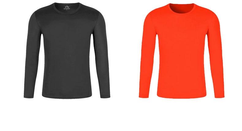 黑色圆领速干长袖t恤男士上班工作服印logo宣传服春秋活动广告衫