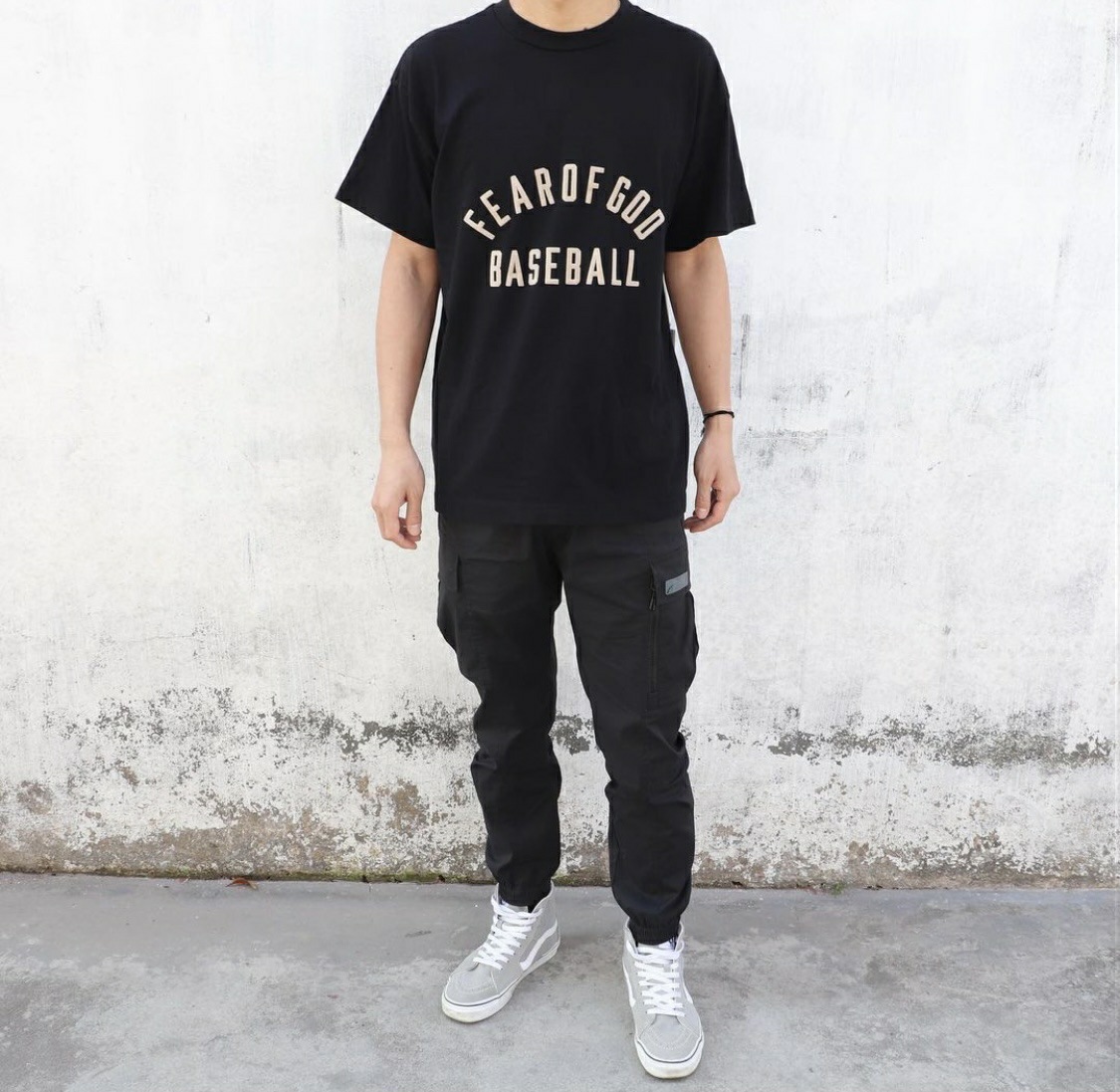 fearofgodfog第七季主线植绒baseball字母短袖t恤高街潮流宽松